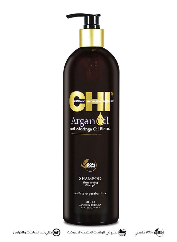 CHI Argan Oil Shampoo, Sulfate-Free, Hydrating Care for Dry Hair