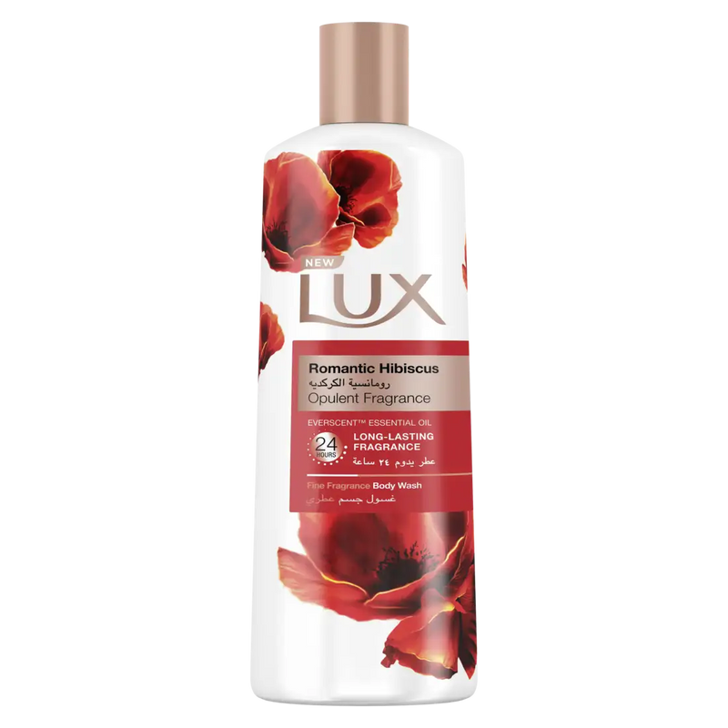 Lux Body Wash Romantic Hibiscus Shower Gel With Loofah 250ml