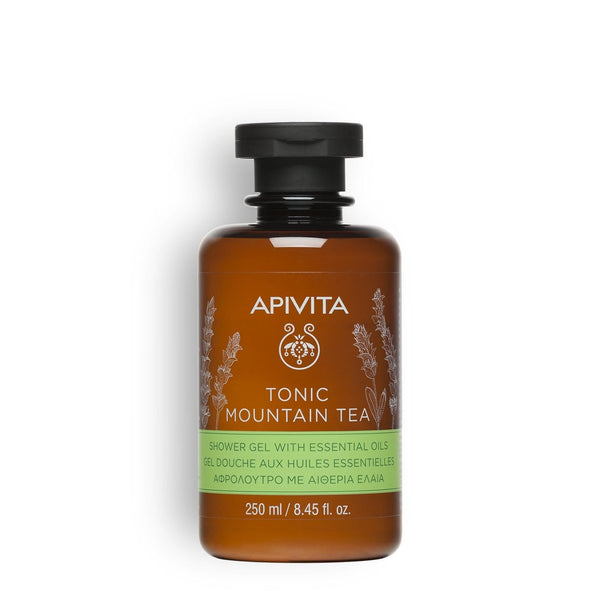Apivita Tonic Mountain Tea Shower Gel Essential Oils 250 ml