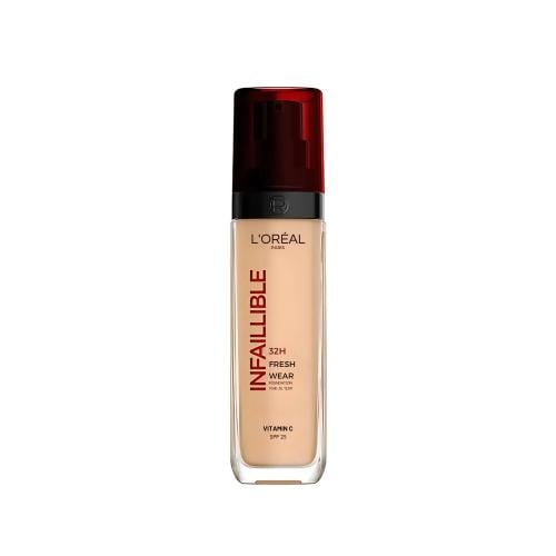 L'Oreal Paris Infallible 32H Fresh Wear Foundation Liquid Medium to Full Coverage SPF 25 140 Cool Undertone