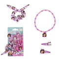 Disney Gabby's Dollhouse Hair Accessory Set Scrunchie Hairpins Necklace Multicoloured 4 Pieces