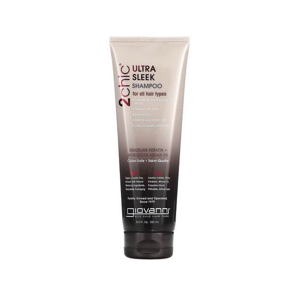 Giovanni 2chic Ultra Sleek Shampoo Brazilian Keratin Moroccan Argan Oil 250 ml