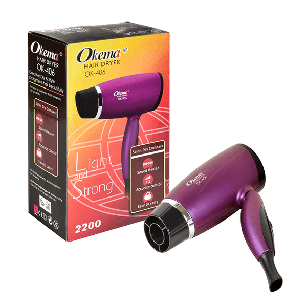Okema Hair Dryer OK 406 Multiple Temperature Settings Lightweight Design