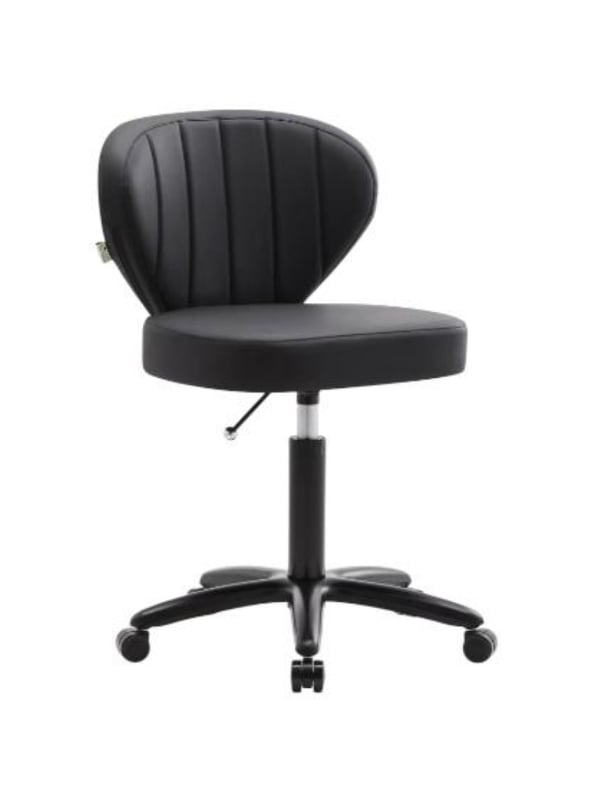 System Salon Work Chair B518-50 Black Faux Leather Hydraulic Swivel