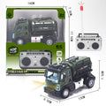 Little Story Military Toy Truck with Remote Control, Green, 13 cm, Ages 3+
