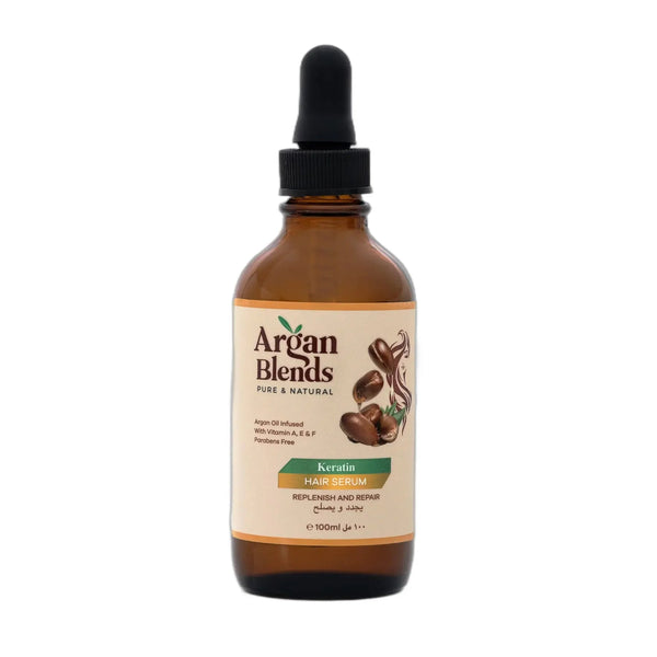 Argan Blends Hair Serum Keratin Smoothing Formula Argan Oil 100ml