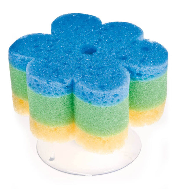 Canpol Flower Bath Sponge with Suction Ring, Blue