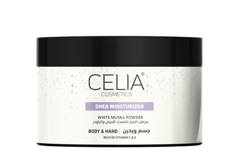 Celia Body Butter Shea Moisturizer Powder Musk Scent 300 g