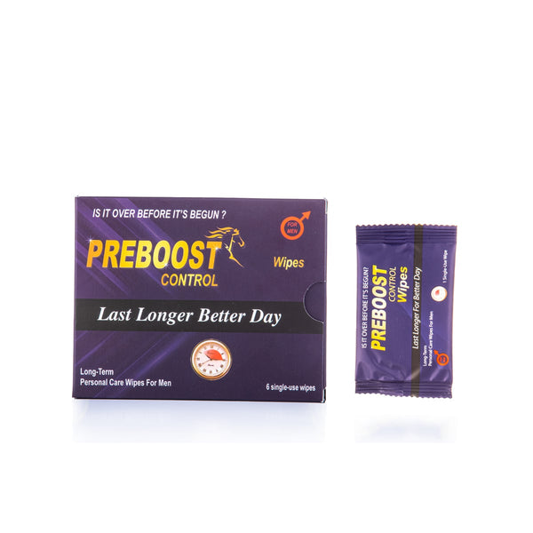 Preboost Control Wipes Benzocaine Clove and Olive Oil 6 Pieces