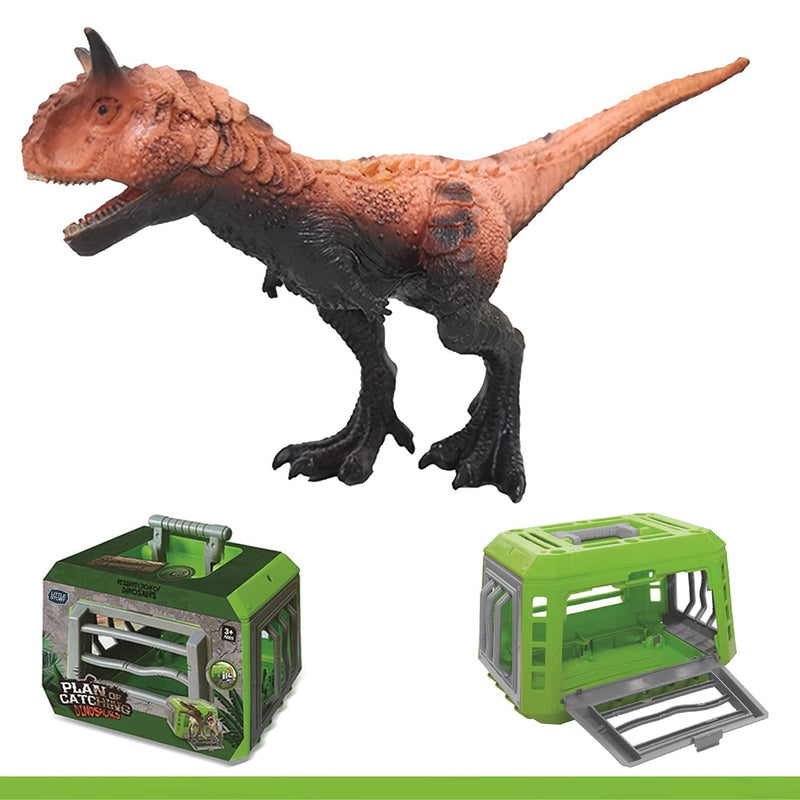 Little Story Kids Toy Dinosaur with Catching Cage, Green