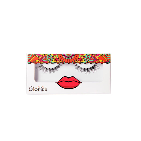 Glories Cleopatra False Eyelashes Short Full Style 100% Human Hair Reusable