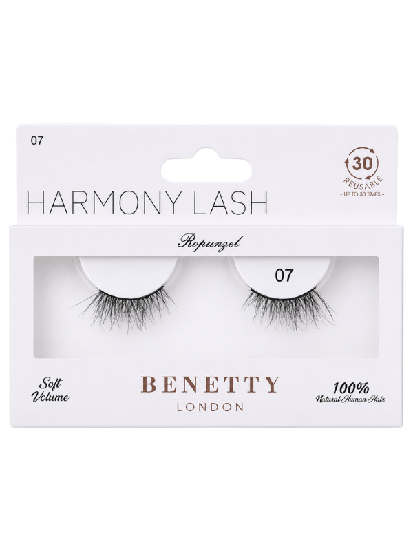 Benetty London Harmony Lash Ropunzel 07 Natural Human Hair False Eyelashes