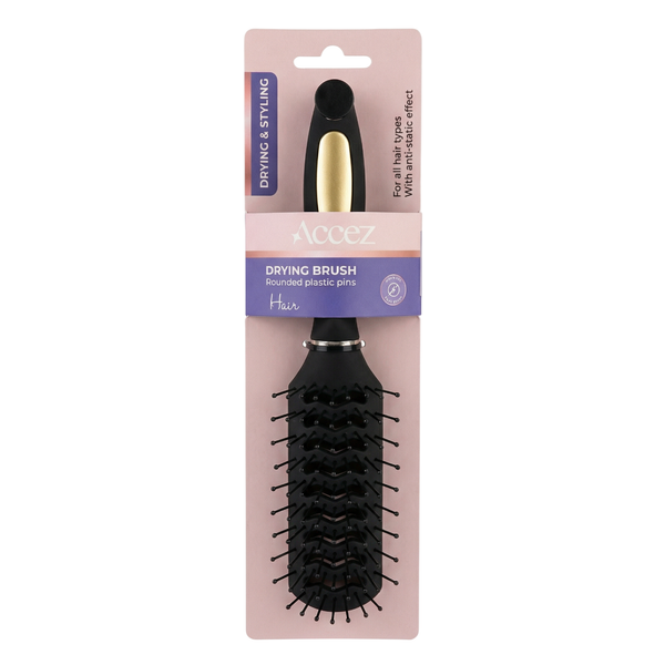 Accez Styling & Drying Brush Anti-Static Detangling Hair Brush