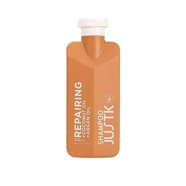 Just K Coconut & Argan Repairing Shampoo, Moisturizing Formula with Hyaluronic Acid