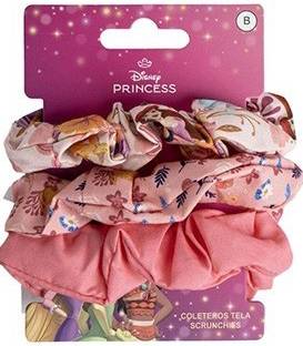 Disney Princess Hair Scrunchies Pink Polyester 3 Pieces