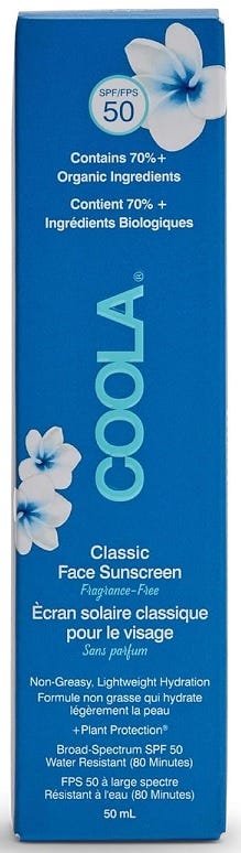 Coola Classic Face Sunscreen Cream SPF 50 Fragrance-Free 50 ml