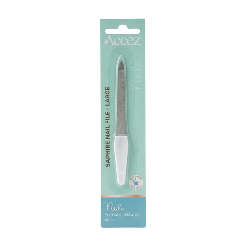 Accez Sapphire Nail File Large, Washable Nail Shaping Tool
