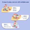 Teknum 3-in-1 Baby Walker with Musical Keyboard, Learning Table and Game Panel, Pink