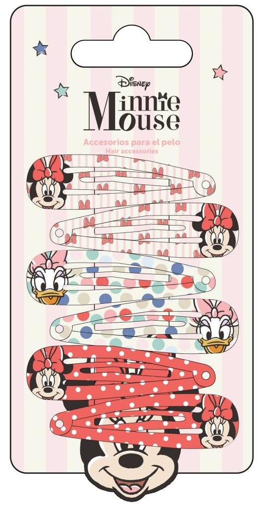 Disney Minnie Mouse Hair Pins 3D Minnie and Daisy Design 6 Pieces