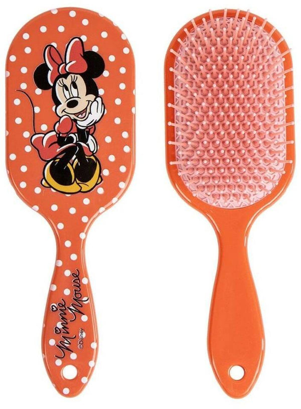 Disney Minnie Mouse Hair Brush Soft-Tipped Detangling Bristles Red Polka Dot Design 1 Pc