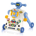 Teknum 3-in-1 Baby Walker Learning Table and Game Panel with Musical Keyboard, Blue