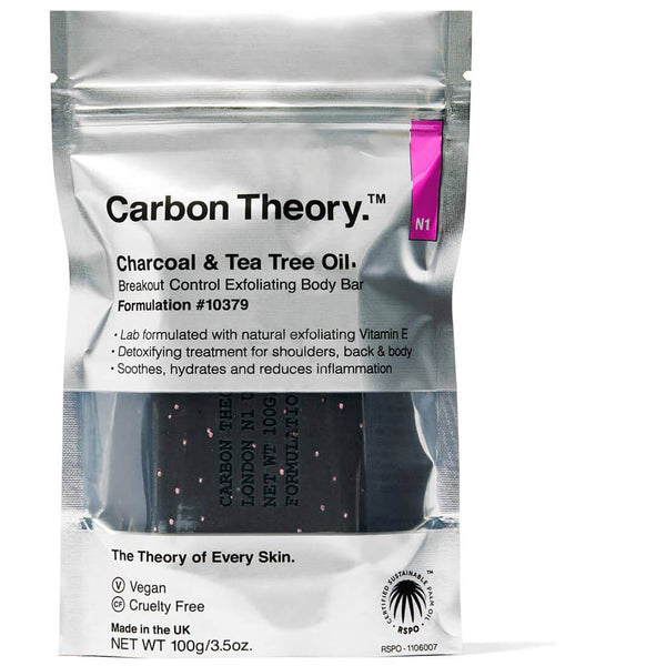 Carbon Theory Charcoal & Tea Tree Body Bar Exfoliating Soap 100 g