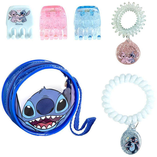 Disney Lilo & Stitch Beauty Set Hair Accessories Glitter Claws and Spiral Ties 6 Pieces