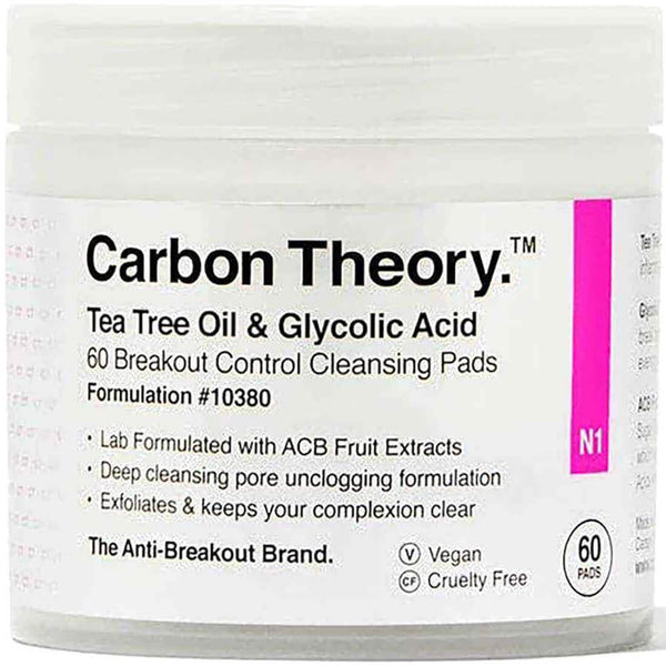 Carbon Theory Cleansing Pads Tea Tree Oil Glycolic Acid
