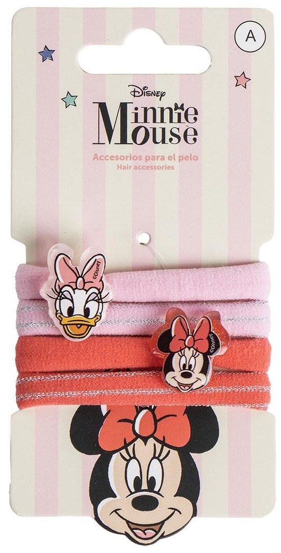 Disney Minnie Mouse Hair Scrunchies, 4-Piece Set