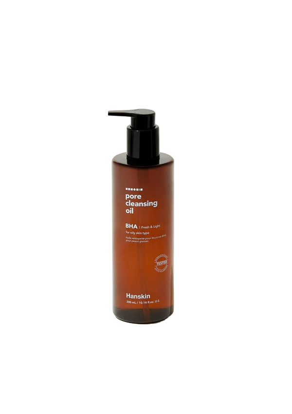Hanskin Pore Cleansing Oil BHA Fresh & Light Facial Cleanser, 300 ml