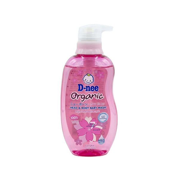 D-nee Organic Baby Head & Body Wash Gentle Cherry Blossom Scent 380ml