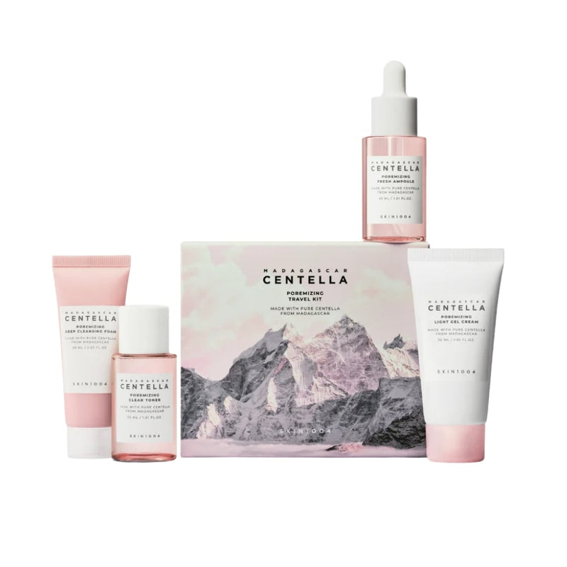 SKIN1004 Travel Skincare Set Pore Care Deep Cleansing Centella Asiatica 4-Piece Kit