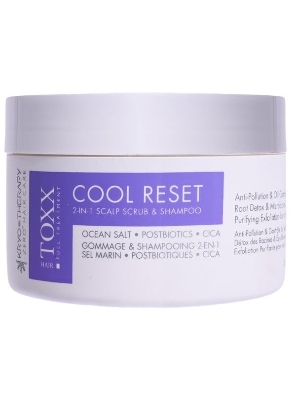 HAIR TOXX Cool Reset 2-in-1 Scalp Scrub Shampoo with Ocean Salt, Postbiotics & Cica, 350g