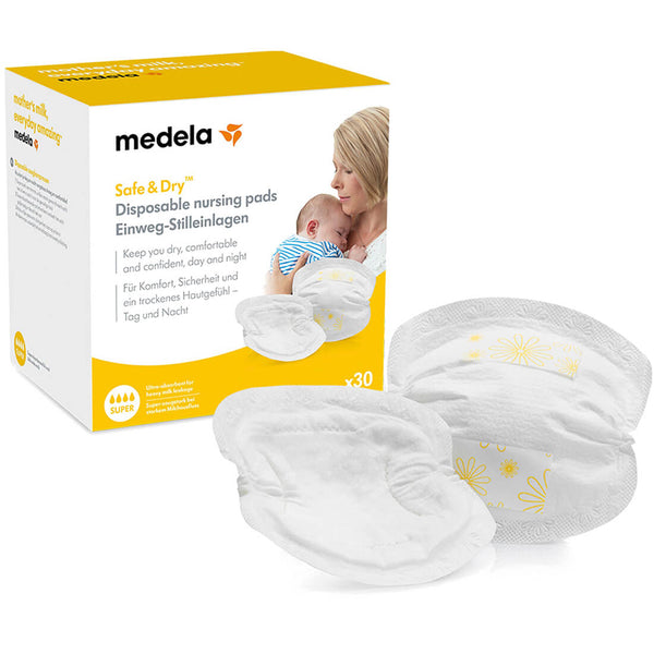Medela Safe & Dry Disposable Nursing Pads Breastfeeding Essentials 30 Pieces