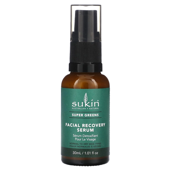 Sukin Super Greens Facial Recovery Serum Lightweight Hydrating Formula 30 mL