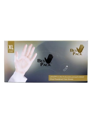 Vinyl Powder-Free Multipurpose Gloves XL, 80 Count