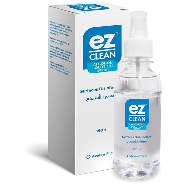 Ez Clean Alcohol Solution Surface Disinfectant Spray 70% Isopropyl Alcohol 150 ml