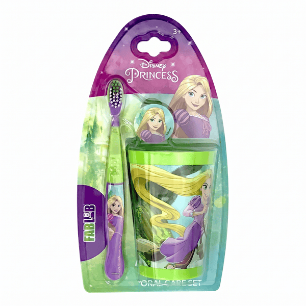 FABLAB Nickelodeon Rapunzel Soft Toothbrush With Storage Cup for Children 3+