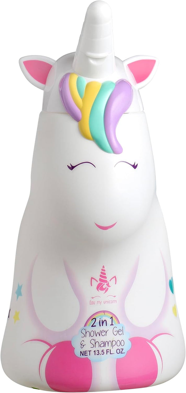 Air Val Eau My Unicorn 2-in-1 Shower Gel & Shampoo, Mild Tear-Free Formula, Unicorn Fragrance