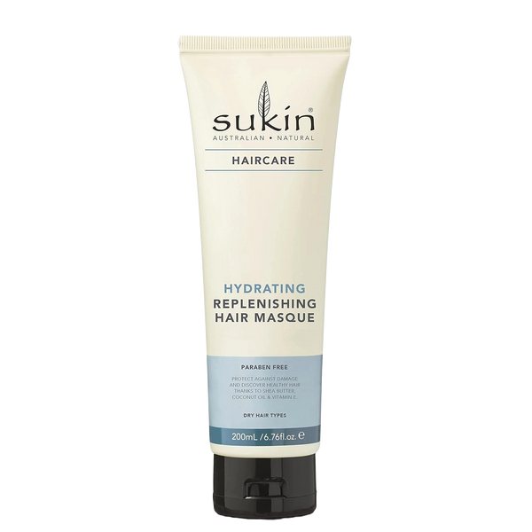 Sukin Hydrating Replenishing Hair Masque Shea Cocoa Butters Coconut Oil Vitamin E 200 mL