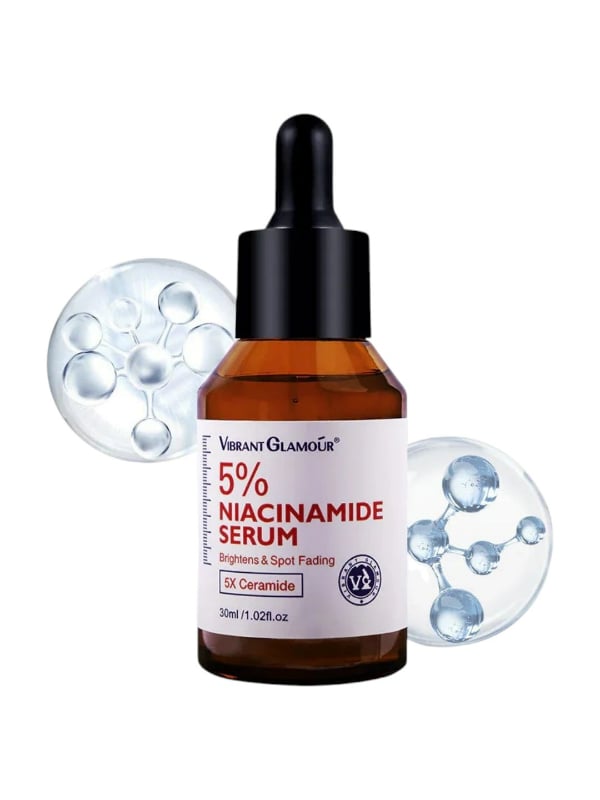 Vibrant Glamour Niacinamide Serum 5% Brightening Even-Tone Formula with Ceramides and Centella Asiatica