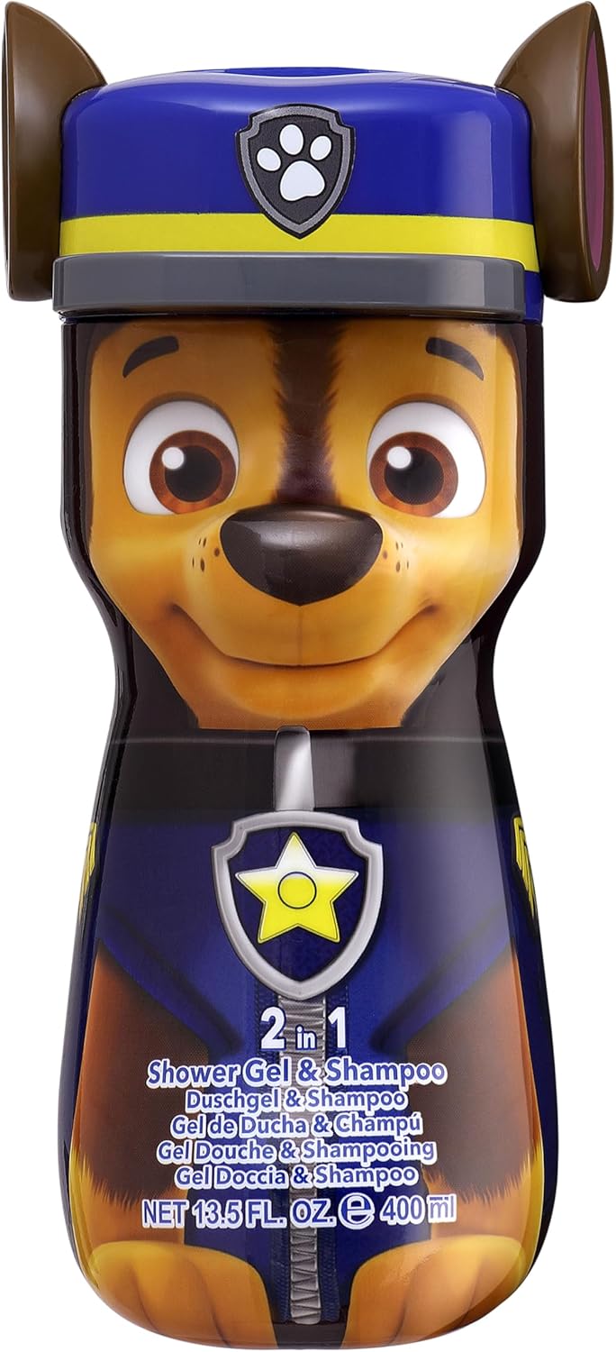 Air Val Paw Patrol Chase 2-in-1 Shower Gel and Shampoo Tear-Free Formula 400ml