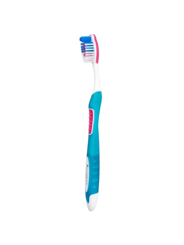 Foramine Flexible Head Toothbrush and Tongue Cleaner Medium Bristles Assorted Colors