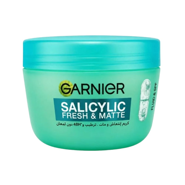 Garnier 48H Matte Finish Salicylic Acid Cream, Lightweight Moisturizer, 85ml