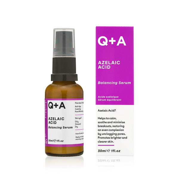 Q+A Azelaic Acid Facial Serum Liquid Zinc PCA Super Grains 30ml