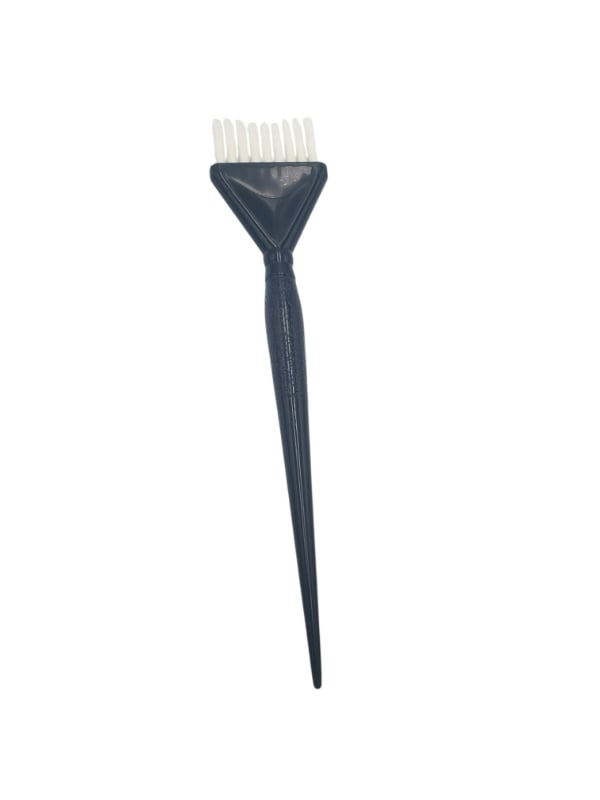 Salon System Hair Dye Brush Comb, Dual-Function Flexible Bristles, Tapered Tail