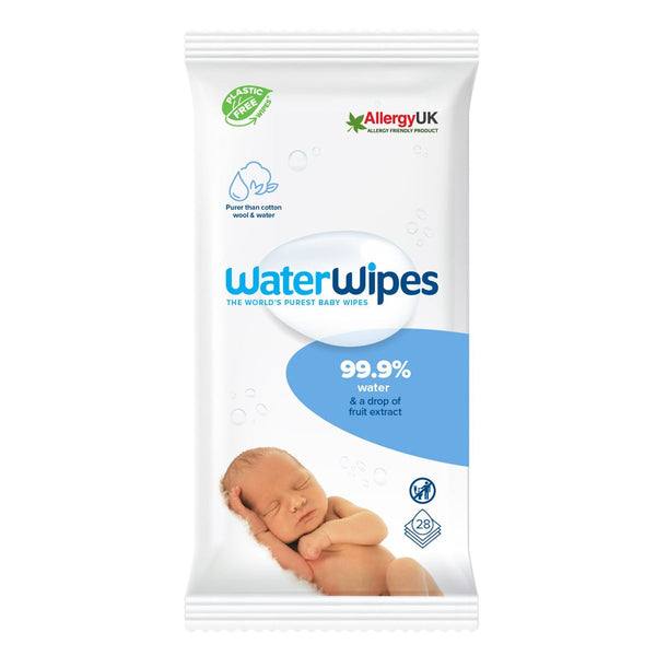 WaterWipes Original Baby Wipes 99.9% Water Grapefruit Seed Extract 28 Wipes