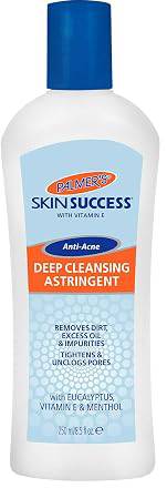 Palmer's Skin Success Deep Cleansing Facial Astringent Liquid Toner with Lactic Acid, Eucalyptus and Menthol, 250 ml