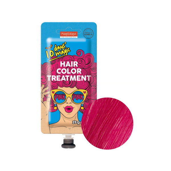 Purederm Temporary Hair Dye Pink 25g - Wash-Out Hair Colour