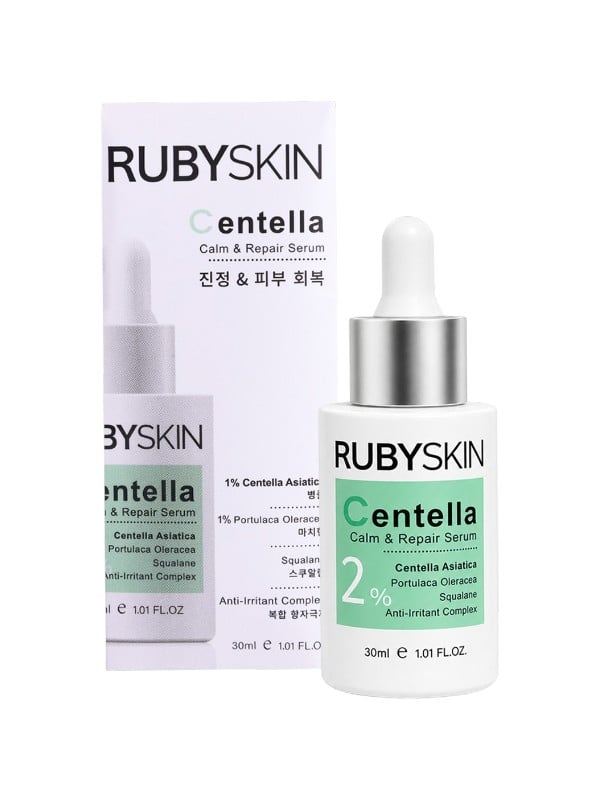 Ruby Skin Centella Calm & Repair Serum Squalane Portulaca Extract 30 ml